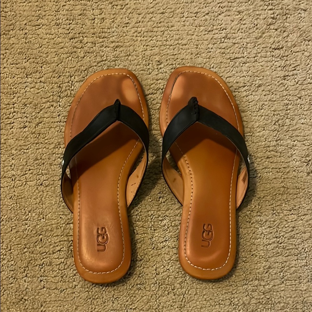UGG Black Strap Sandals